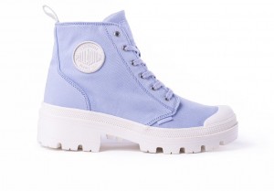 Botas Palladium Pallabase Twill Mujer Azules | RJ8721693