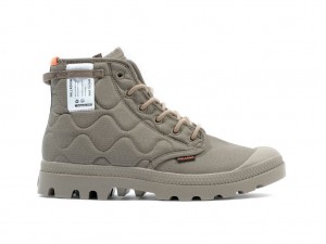 Botas Palladium Pampa Re-quilted Hombre Verde Oliva | YU5209648