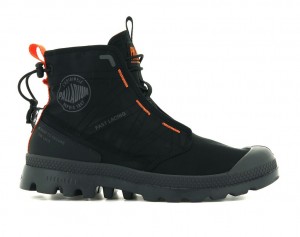 Botas Palladium Pampa Travel Lite Hombre Negras Negras | YL3814250