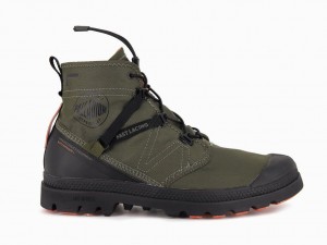 Botas Palladium Pampa Travel Lite+ Waterproof Mujer Verde Oliva | BE1974026