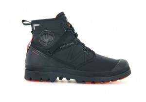 Botas Palladium Pampa Travel Lite+ Waterproof Hombre Negras Negras | SU2875906