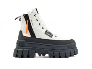 Botas Palladium Revolt Boot Zip Tx Mujer Blancas | HO0657813