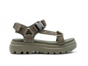 Sandalias Palladium Pallacruise Strap Mujer Verde | NG4815069