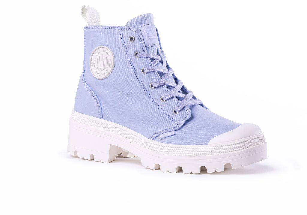 Botas Palladium Pallabase Twill Mujer Azules | RJ8721693