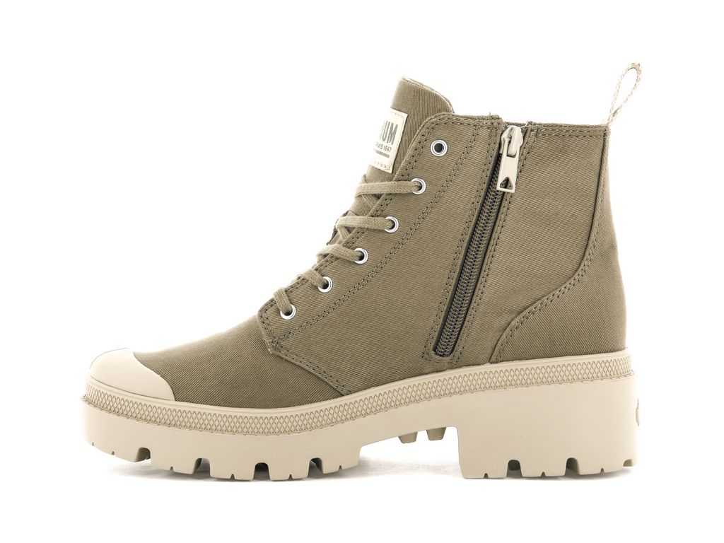 Botas Palladium Pallabase Twill Mujer Butternut | OS5497312