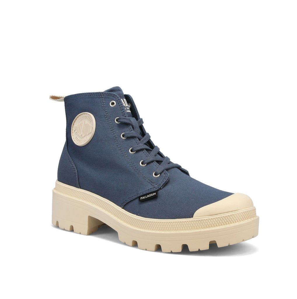 Botas Palladium Pallabase Twill Mujer Indigo | BF3075286