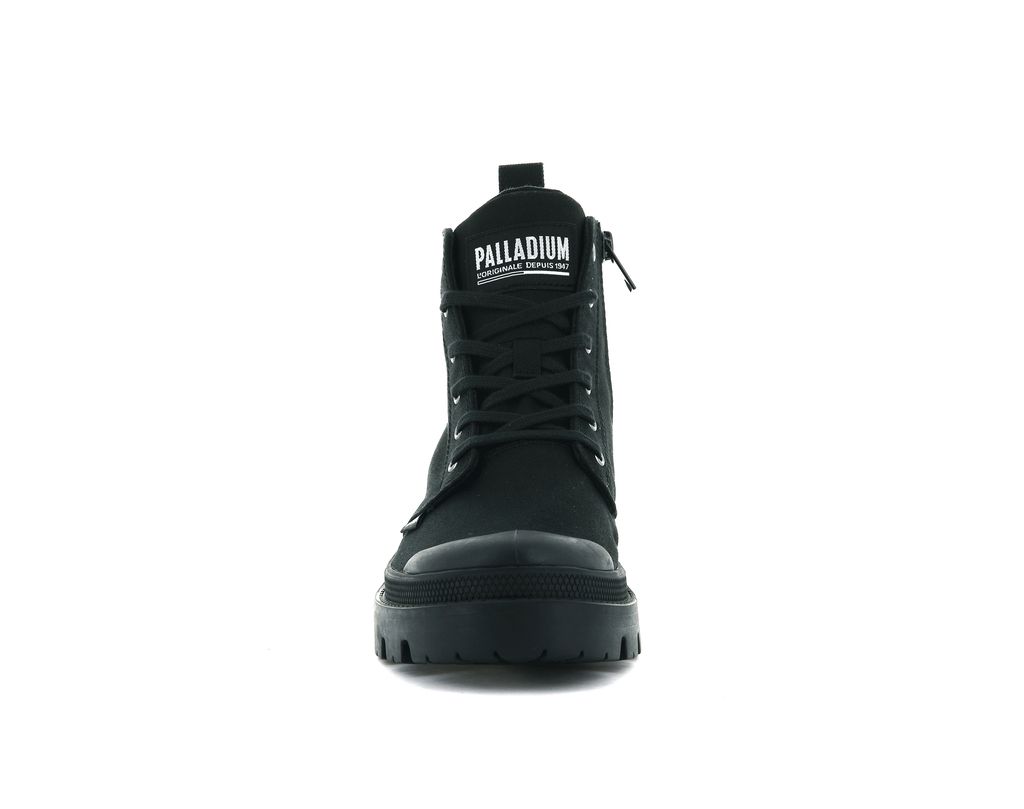 Botas Palladium Pallabase Twill Mujer Negras Negras | JV2493170