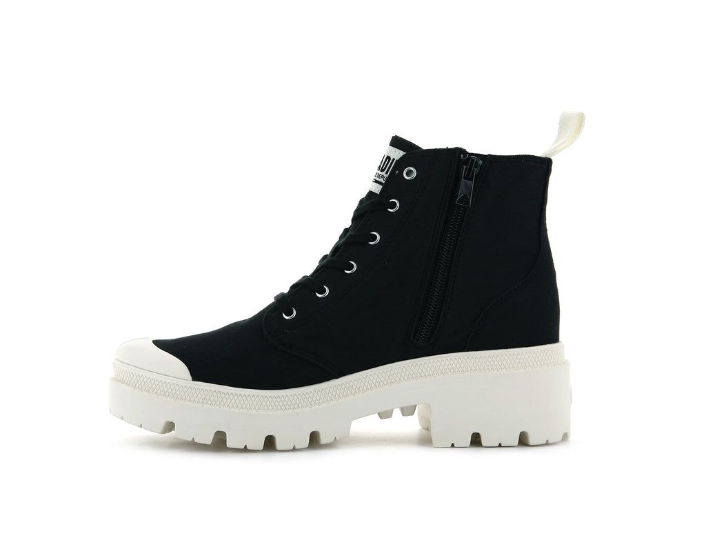 Botas Palladium Pallabase Twill Mujer Negras | BE7143952