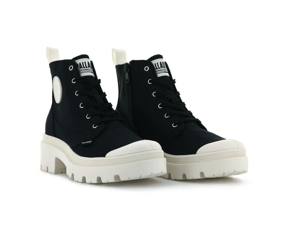 Botas Palladium Pallabase Twill Mujer Negras | BE7143952