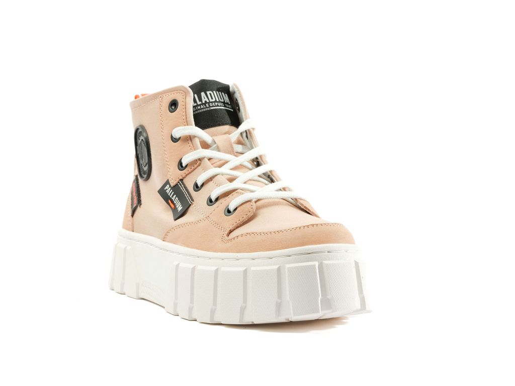 Botas Palladium Pallatower Hi Mujer Beige | NA5361402