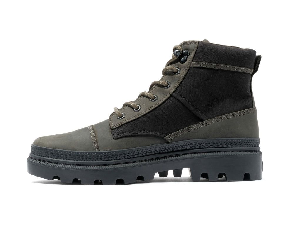 Botas Palladium Pallatrooper Rough Hombre Negras Verde Oliva | SM2765304