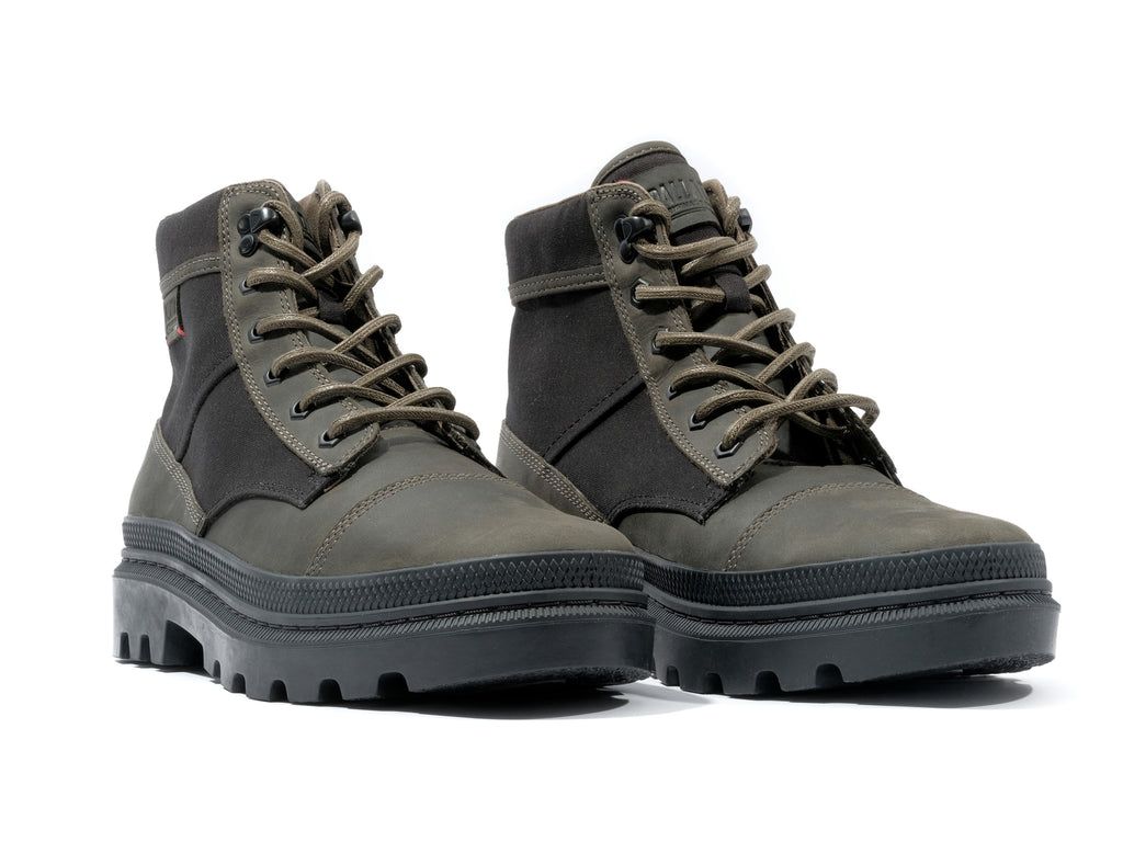 Botas Palladium Pallatrooper Rough Hombre Negras Verde Oliva | SM2765304