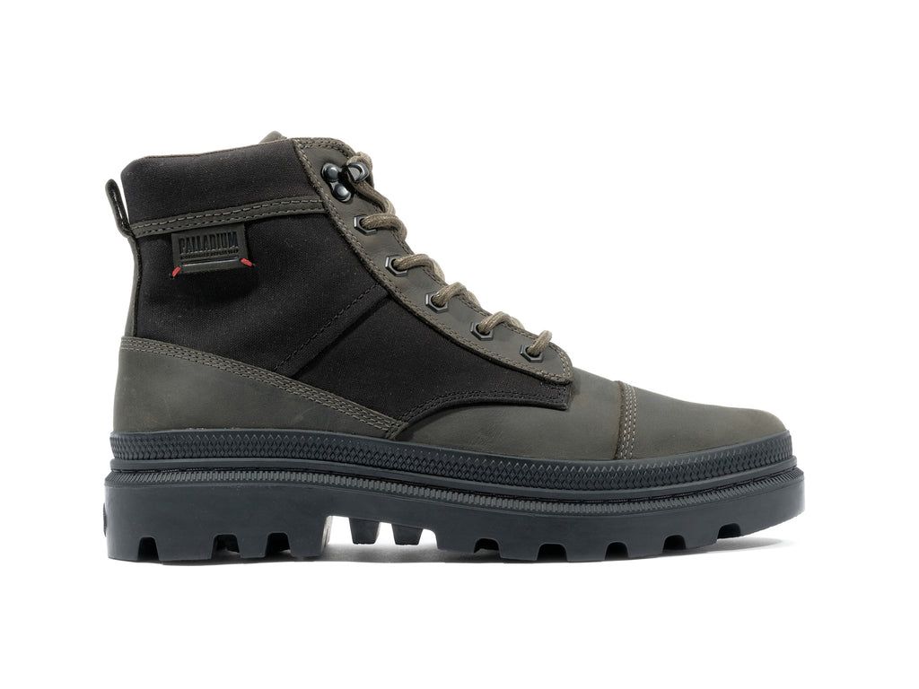 Botas Palladium Pallatrooper Rough Hombre Negras Verde Oliva | SM2765304