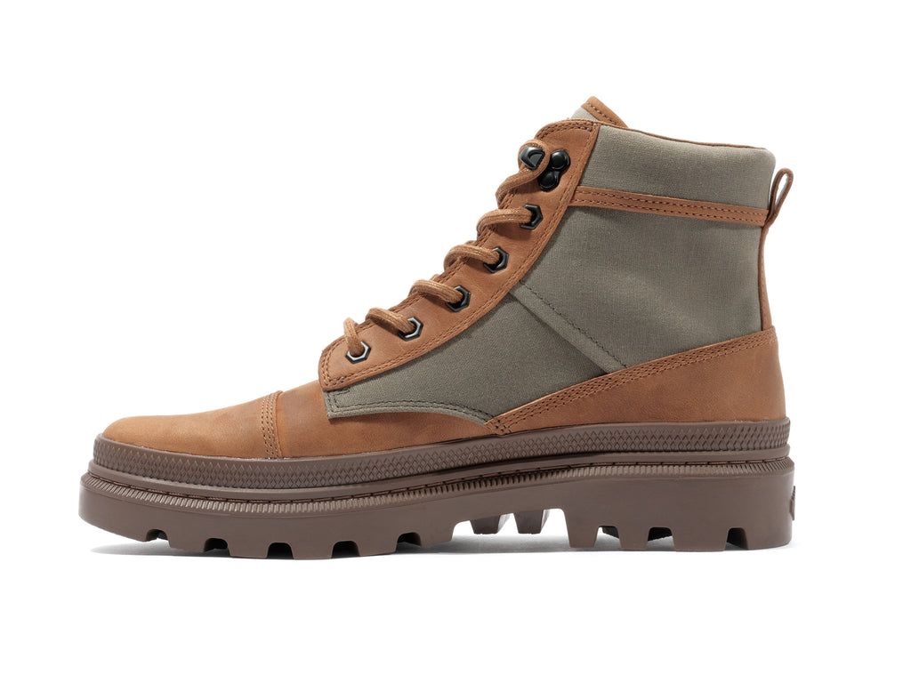 Botas Palladium Pallatrooper Rough Hombre Verde Oliva Naranjas | UR1397286