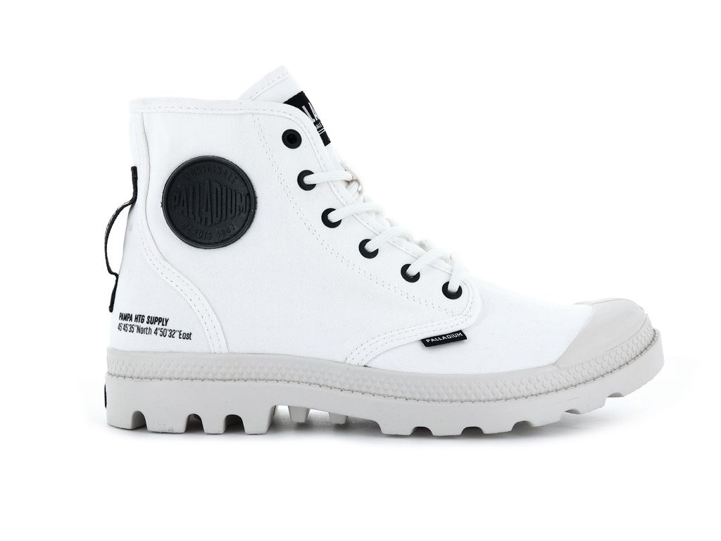 Botas Palladium Pampa Hi Htg Supply Mujer Blancas | VB1245089