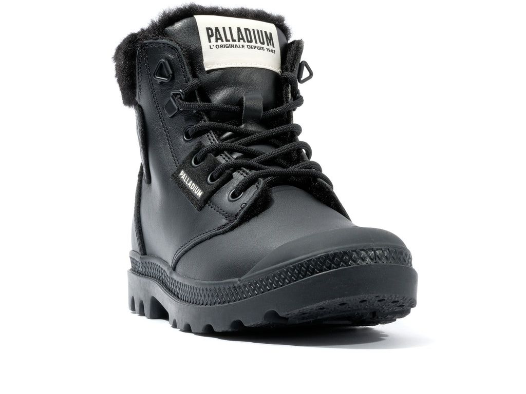 Botas Palladium Pampa Hi Snow Warm Mujer Negras | IO1043872