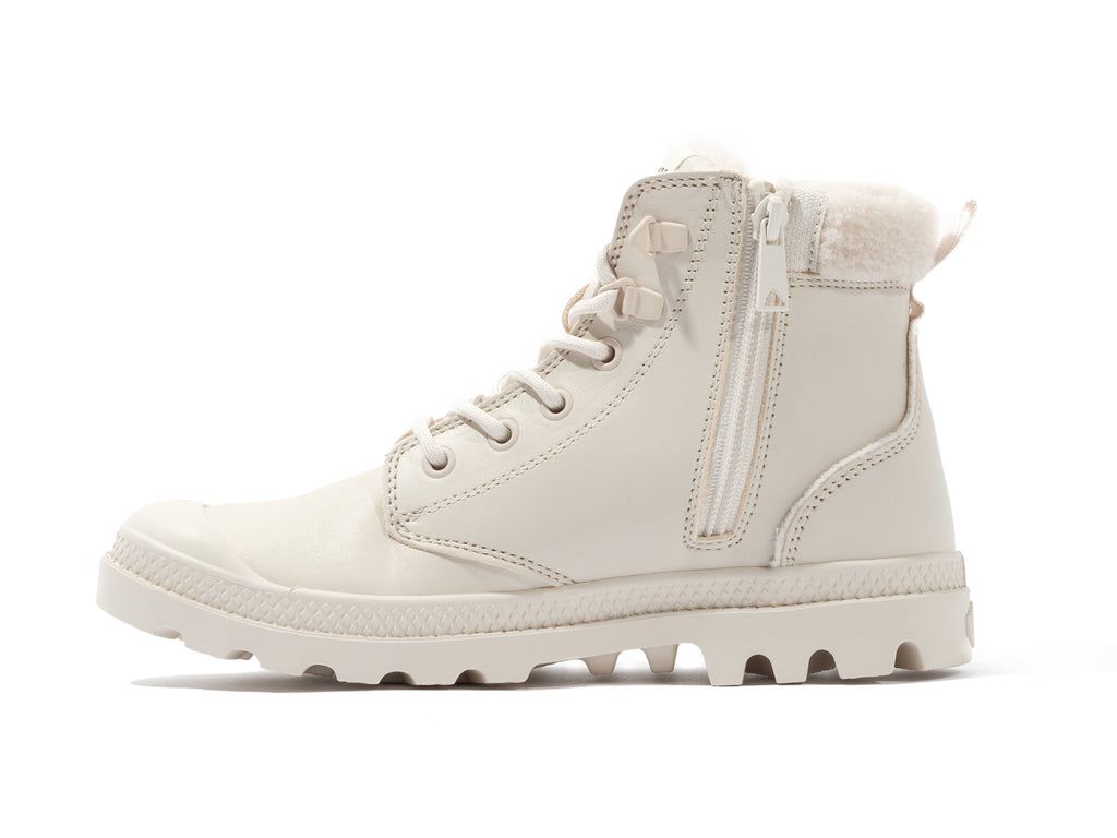 Botas Palladium Pampa Hi Snow Warm Mujer Almond Milk | WQ6809132