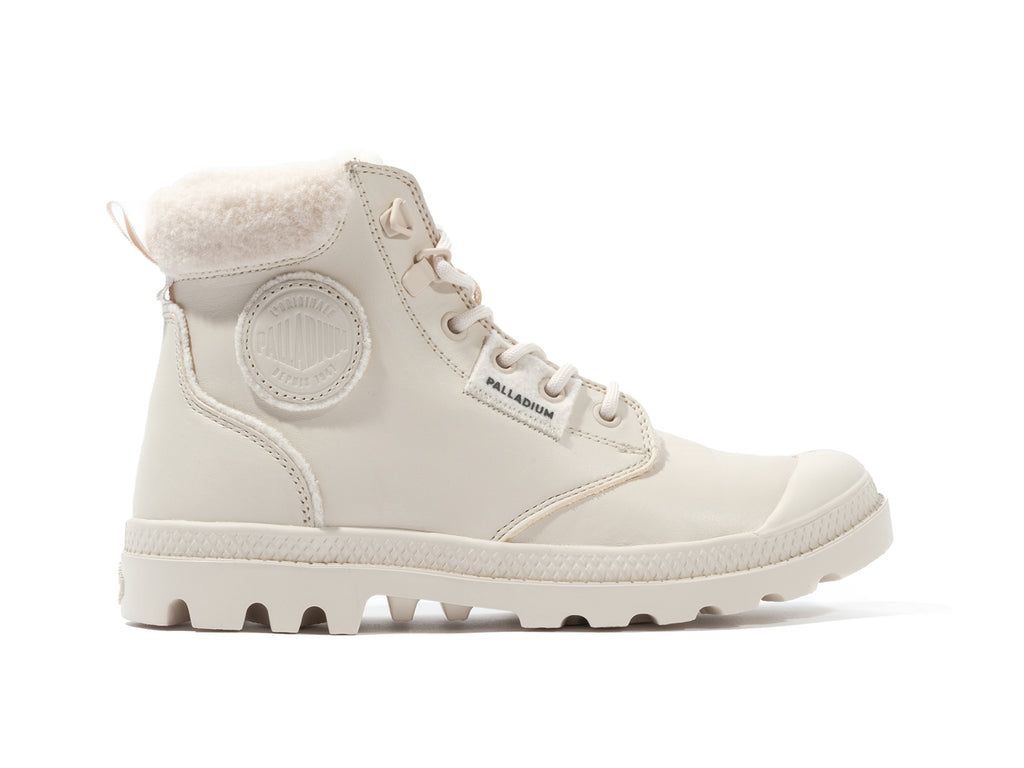 Botas Palladium Pampa Hi Snow Warm Mujer Almond Milk | WQ6809132