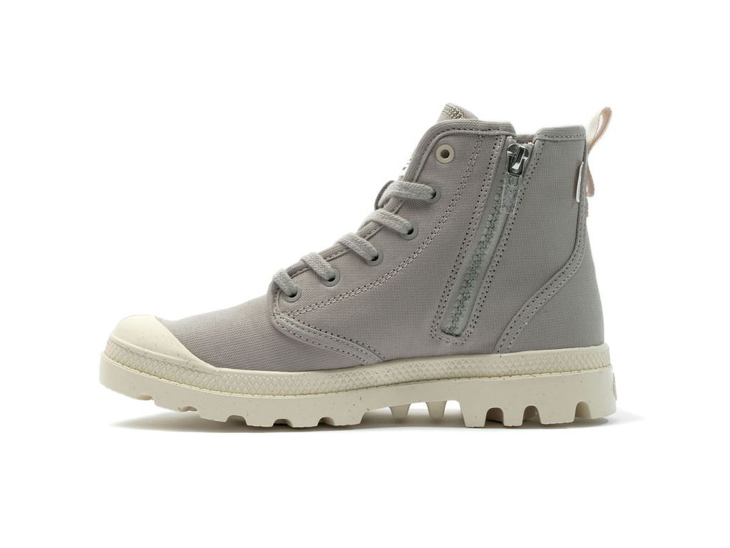 Botas Palladium Pampa Hi Zip Organic Hombre Gris | WC2764513