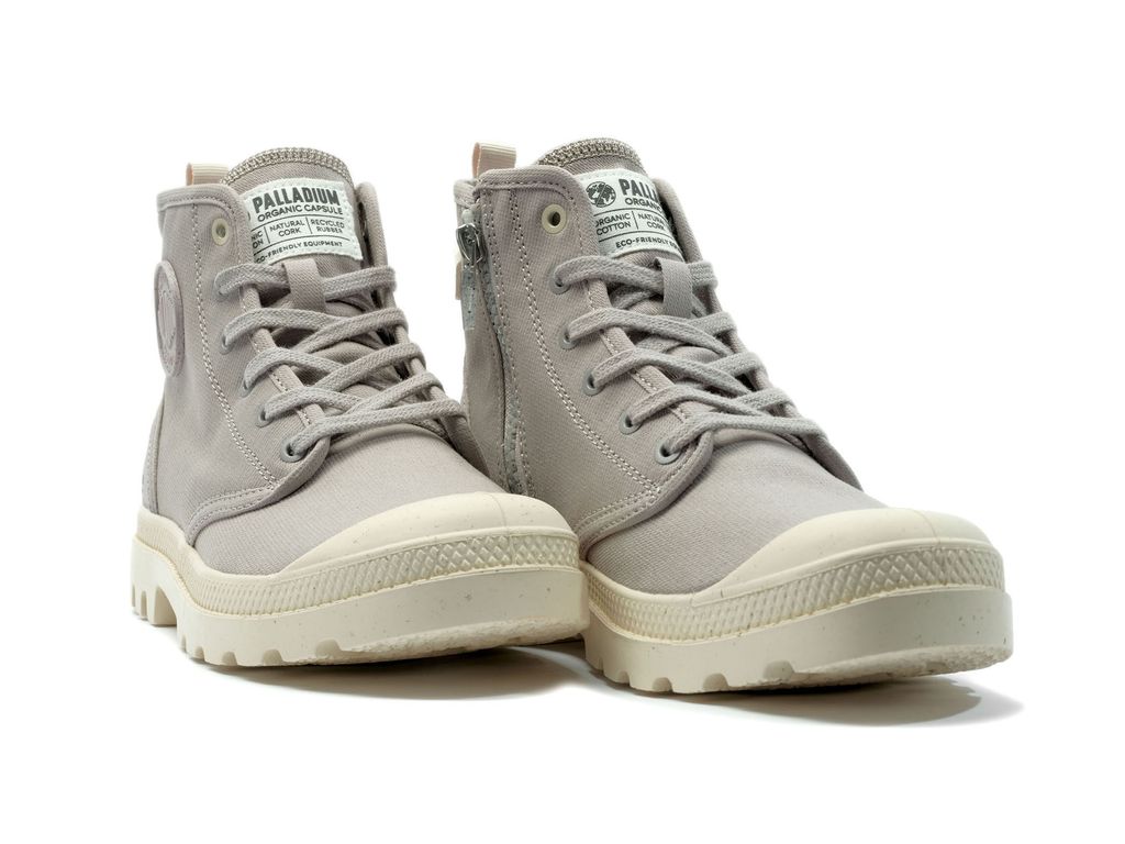 Botas Palladium Pampa Hi Zip Organic Hombre Gris | WC2764513