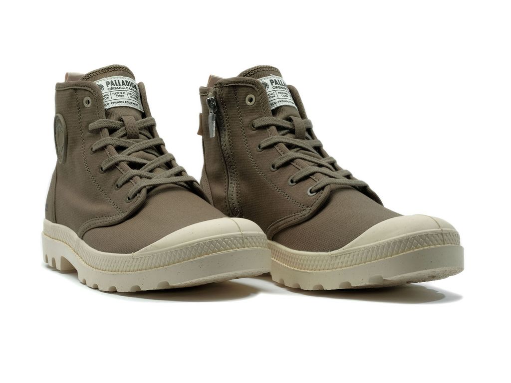 Botas Palladium Pampa Hi Zip Organic Mujer Verde | RP9204137