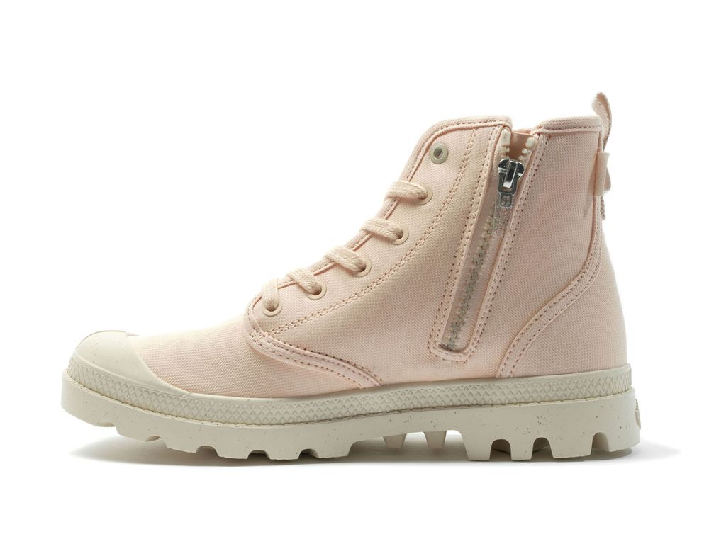 Botas Palladium Pampa Hi Zip Organic Mujer Peaskin | ME2187654