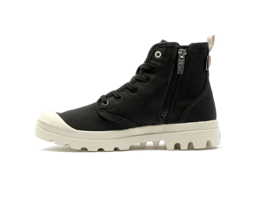 Botas Palladium Pampa Hi Zip Organic Mujer Negras | IZ5826049