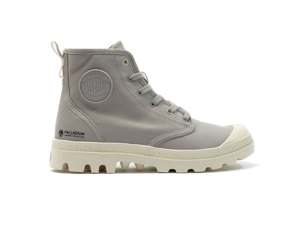 Botas Palladium Pampa Hi Zip Organic Mujer Gris | UD6102897