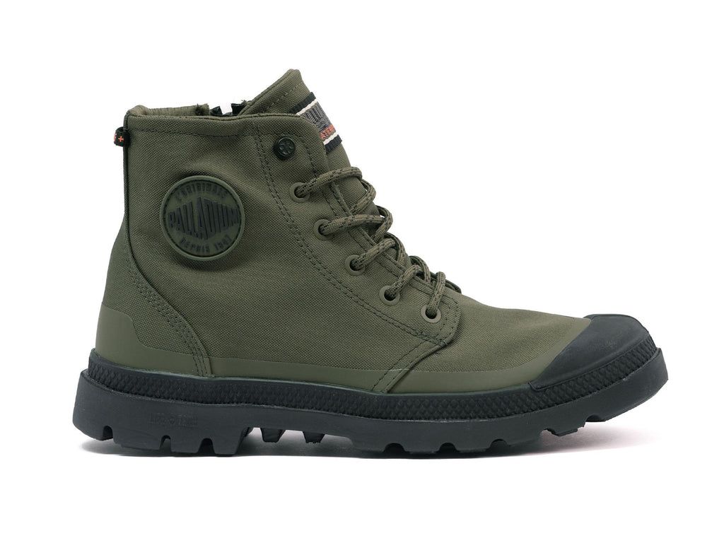 Botas Palladium Pampa Rcyl Lt+wp+zip Hombre Verde Oliva | DE4278609