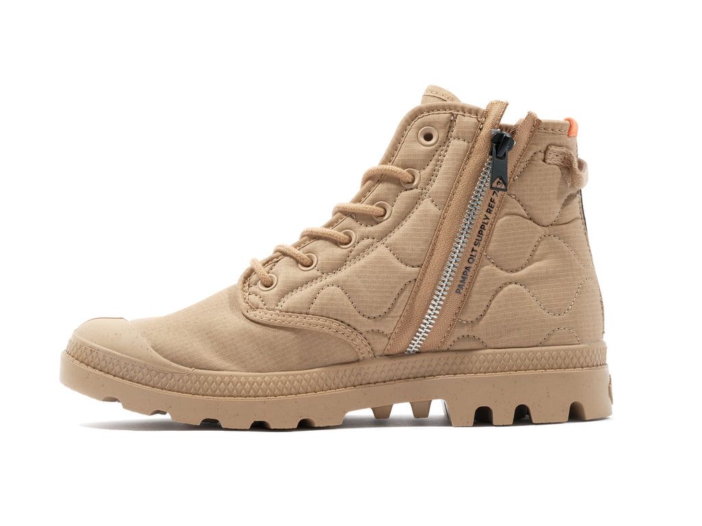 Botas Palladium Pampa Re-quilted Mujer Desert | RG2975364