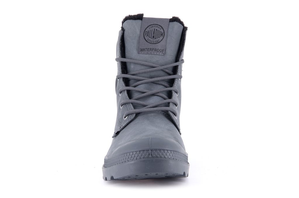 Botas Palladium Pampa Sport Cuff Wps Mujer Gris Oscuro | UH5296708