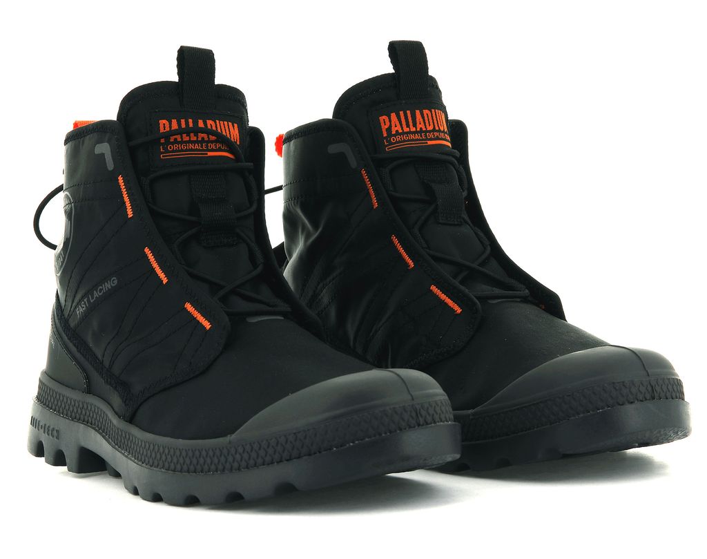 Botas Palladium Pampa Travel Lite Hombre Negras Negras | YL3814250