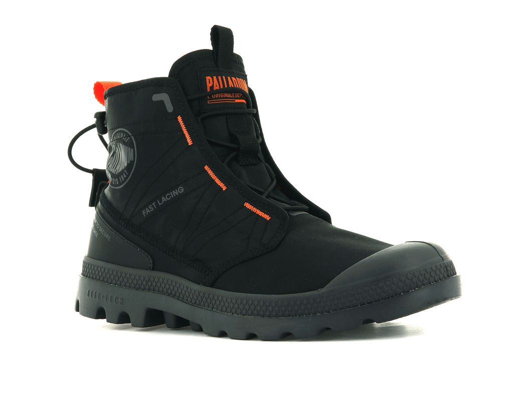 Botas Palladium Pampa Travel Lite Mujer Negras Negras | NF4976015