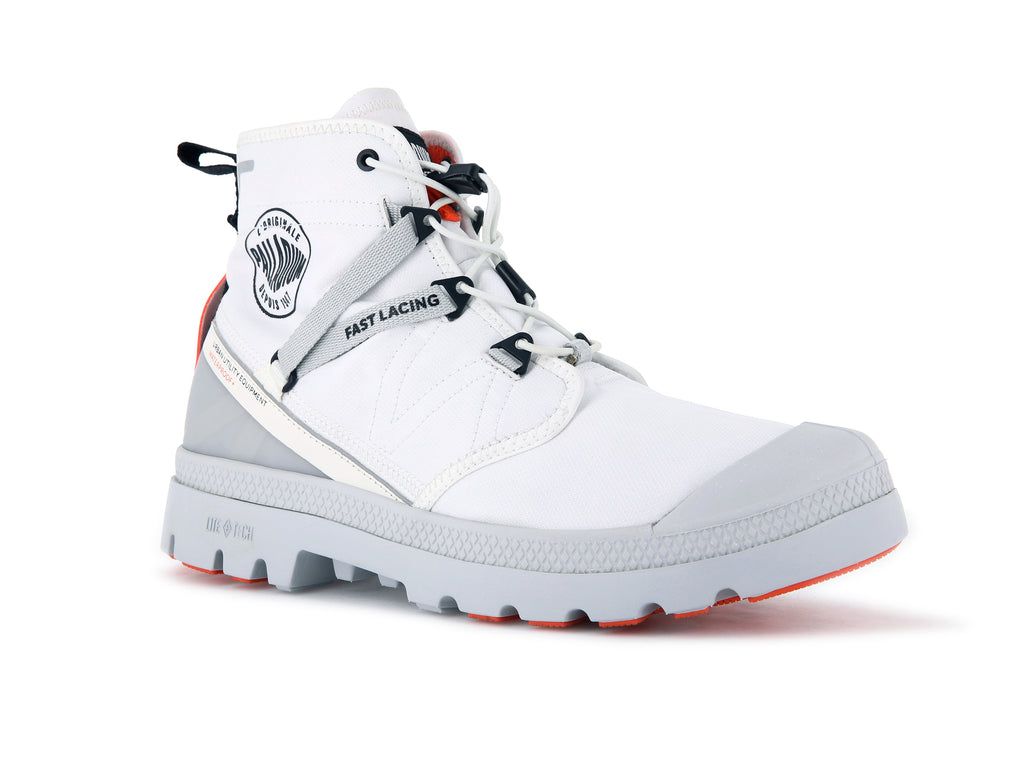 Botas Palladium Pampa Travel Lite+ Waterproof Hombre Blancas | QC5617923