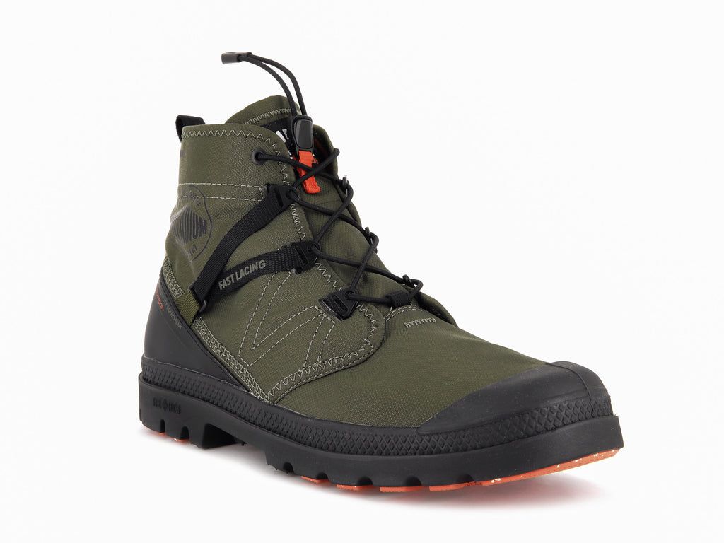 Botas Palladium Pampa Travel Lite+ Waterproof Mujer Verde Oliva | BE1974026