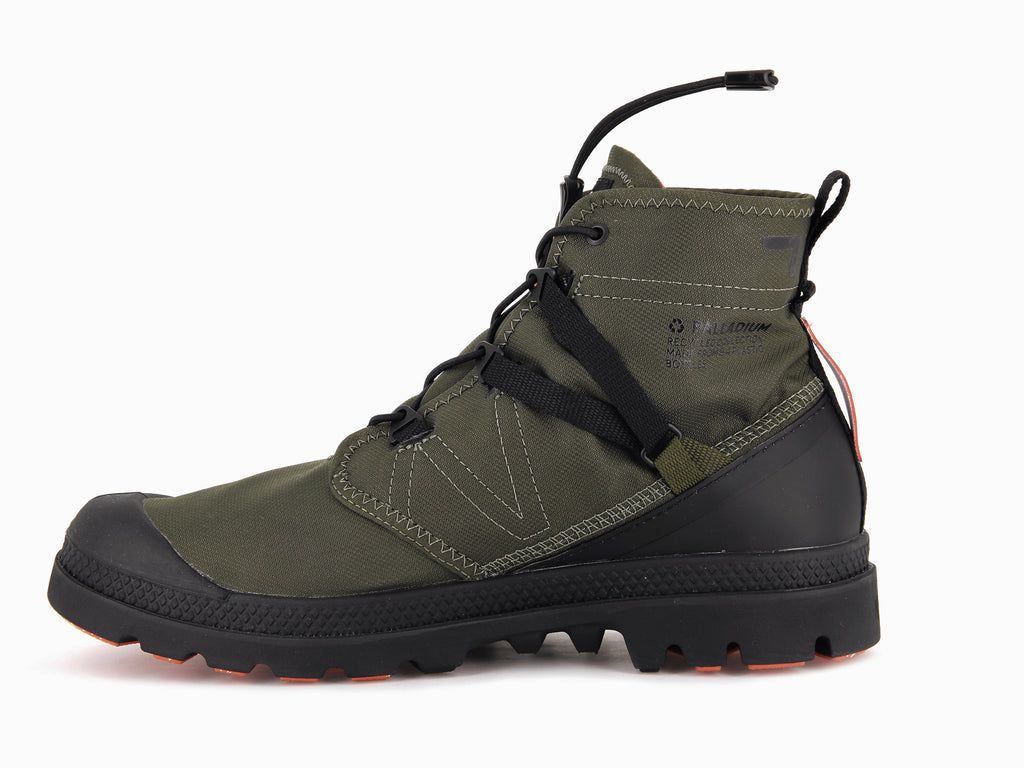 Botas Palladium Pampa Travel Lite+ Waterproof Hombre Verde Oliva | UF8361024