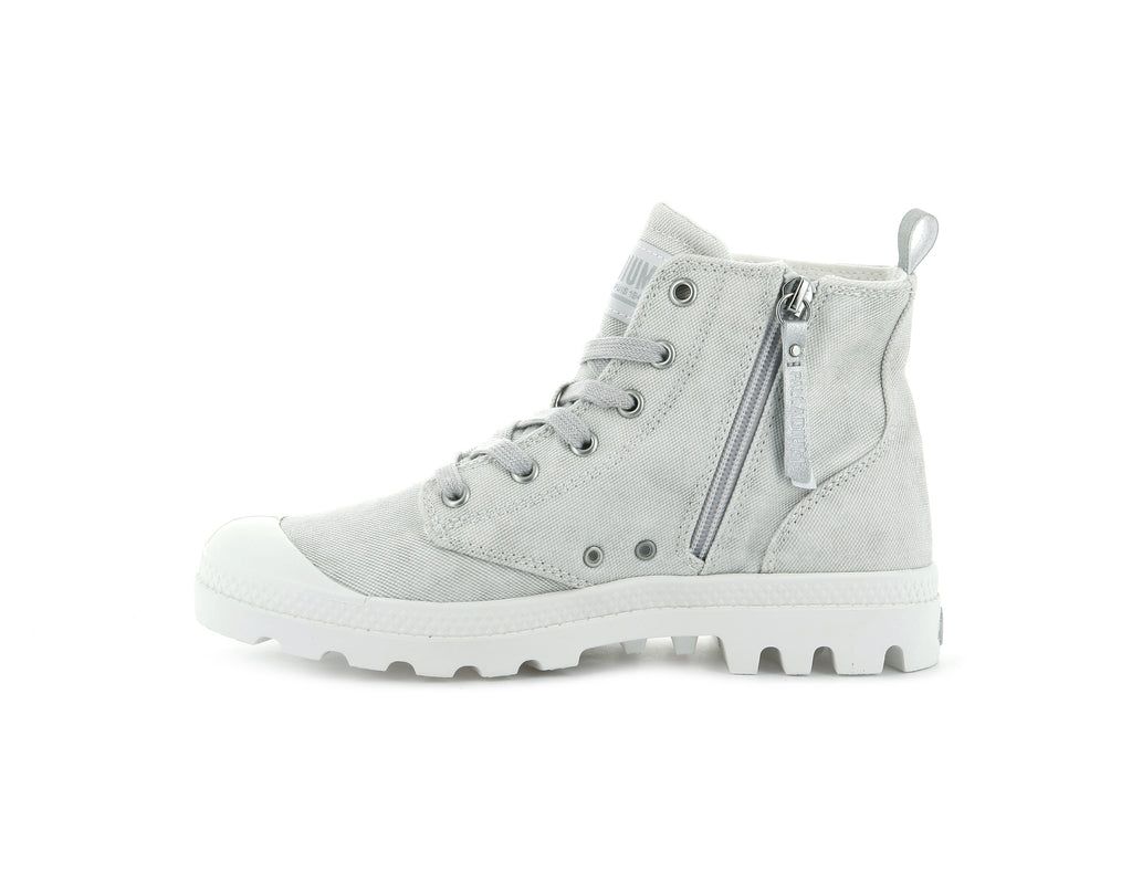 Botas Palladium Pampa Zip Desertwash Mujer Blancas | IF0593286