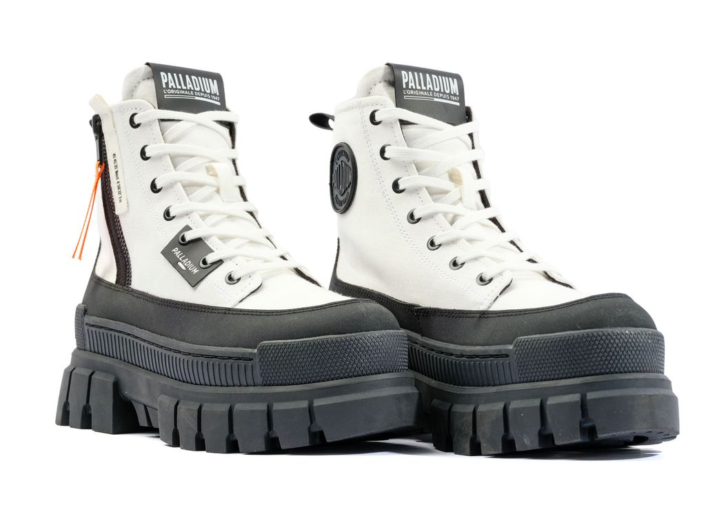 Botas Palladium Revolt Boot Zip Tx Mujer Blancas | HO0657813