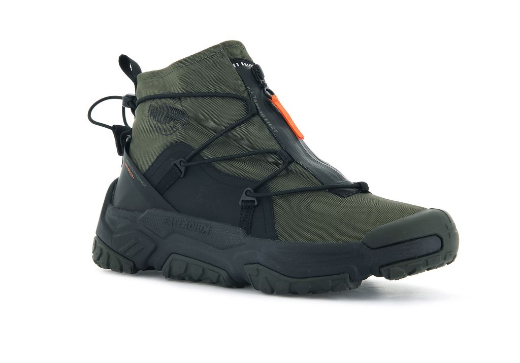 Zapatillas Palladium Off-grid Hi Zip Waterproof + Hombre Verde Oliva | KR1248765