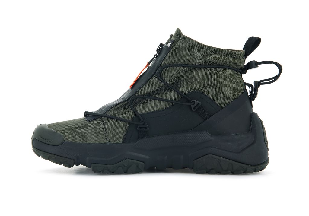 Zapatillas Palladium Off-grid Hi Zip Waterproof + Hombre Verde Oliva | KR1248765